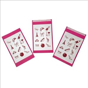 Rouje x J.Crew Sticker Sheets Set of 3 Paris NYC Graphic 12 Stickers Per Sheet